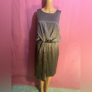 Halton heritage sleeveless Gray dress with side twist size small